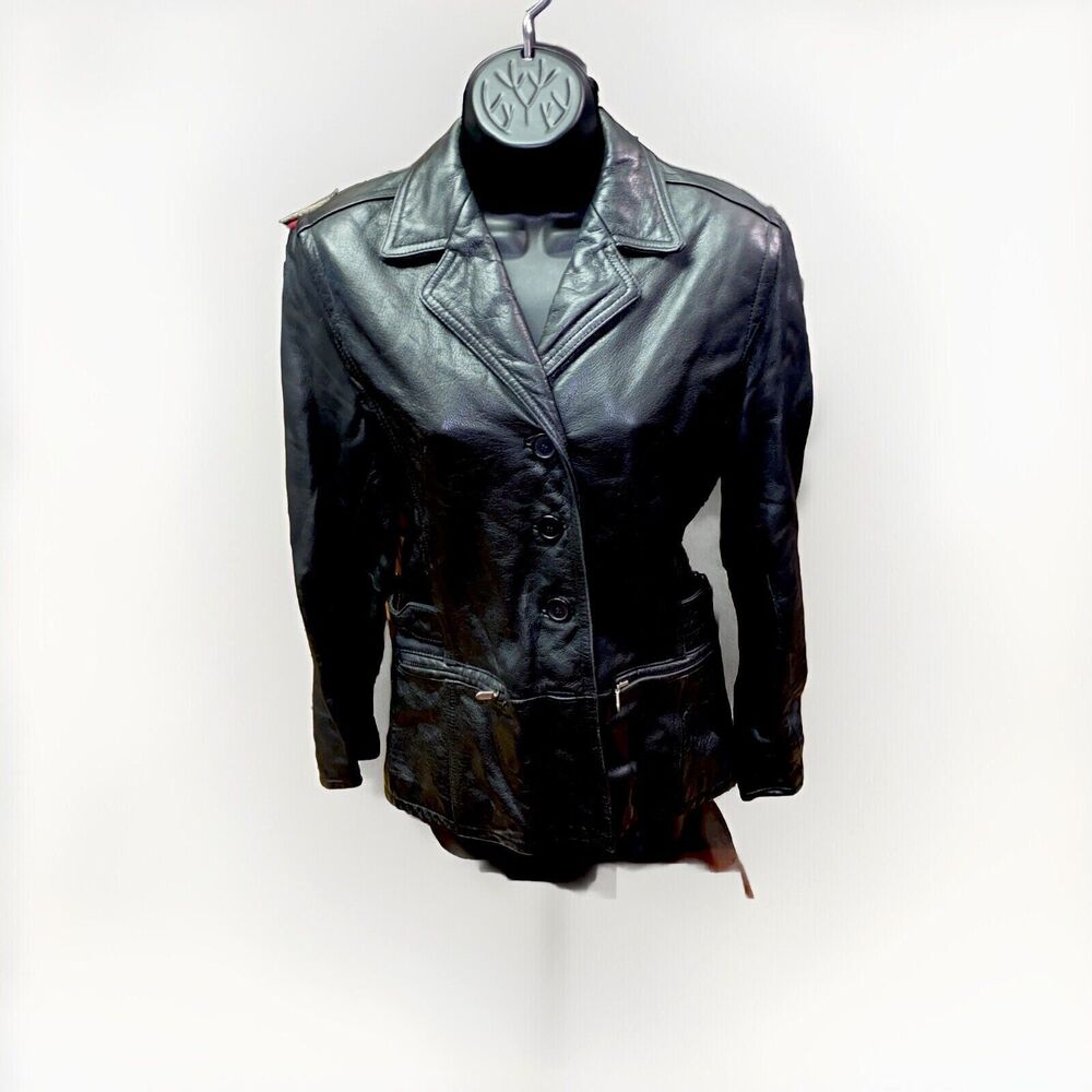 MS.‎ Maxima Women's Motorcycle Jacket Size Small Black leather - Picture 5 of 11